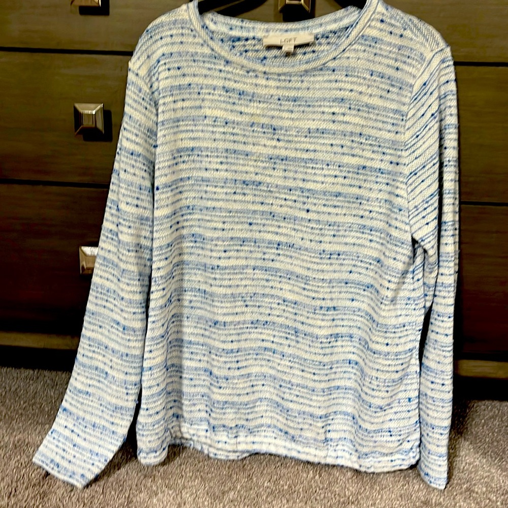 Comfy Loft sweater. Size L . Full length sleeve. Elastic across the bottom.
